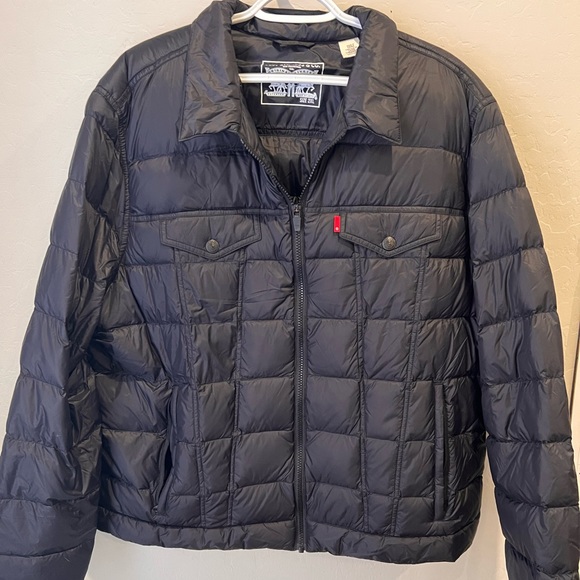 Levi’s black lightweight puffer coat XXL - Picture 1 of 3